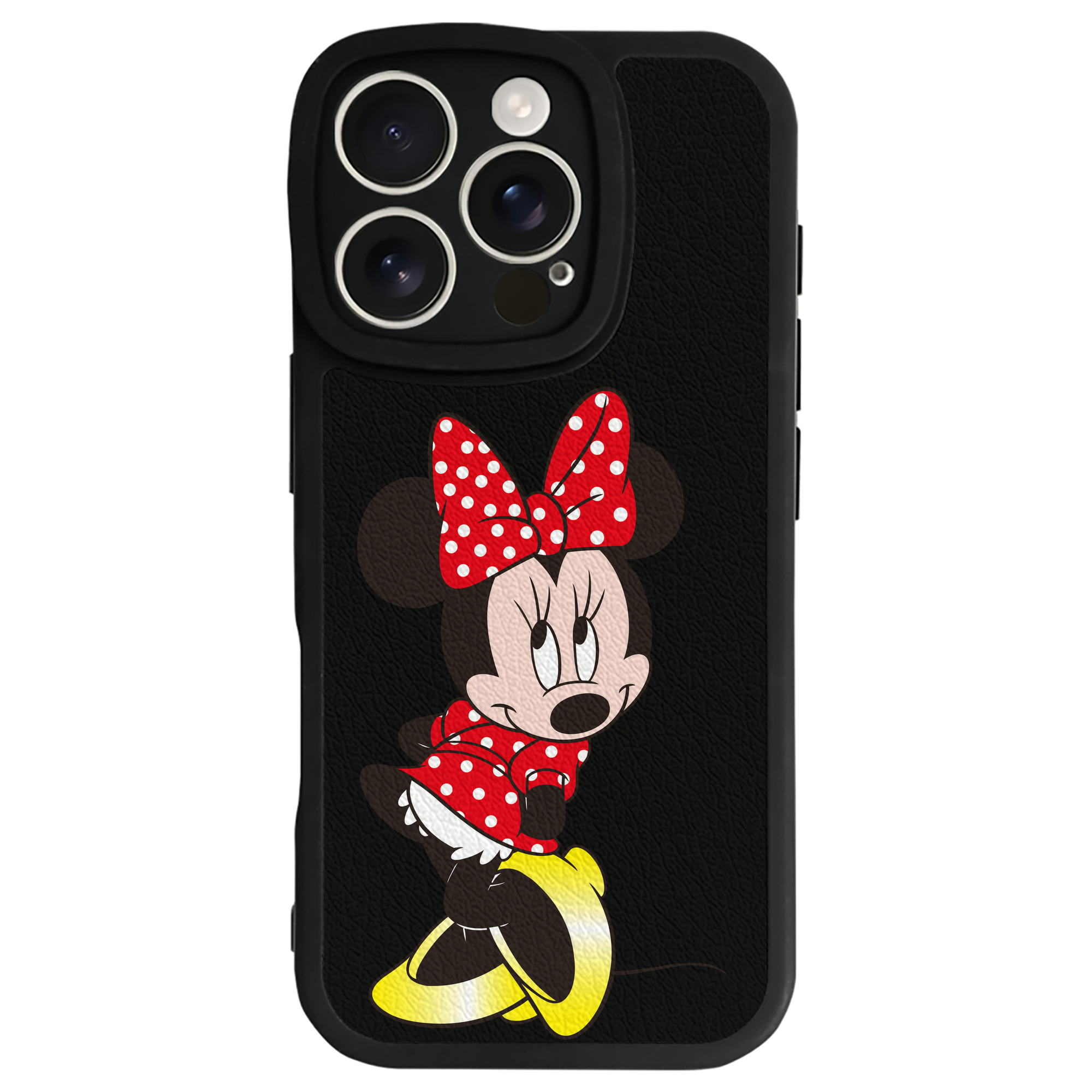 （画像用） ミッキーマウス Mickey Mouse 【iPhone 16シリーズ対応】シリコンスマホケース（レザー調） 材質：シリコン